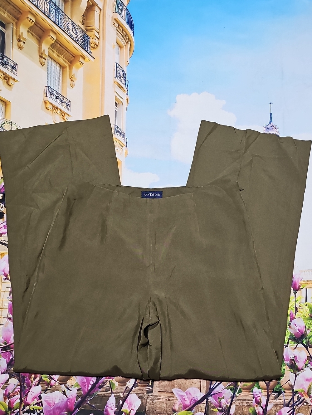 Ann‎ Taylor Silk High-Rise Waisted Pants Size 8 Vintage